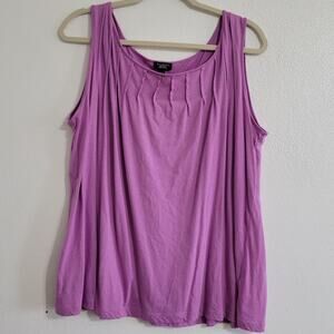 Talbots Women's 2X Petite Round Neck Sleeveless Blouse